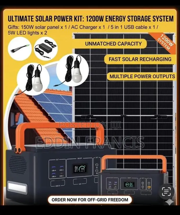 1200w/1008wh Solar Energy Storage System + Panel · Photo 1