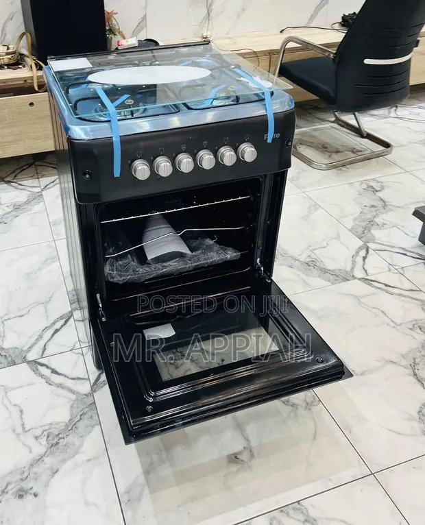 Classic Ferre 60x60cm 4 Burner Freestanding Gas Cooker(Black). · Photo 1