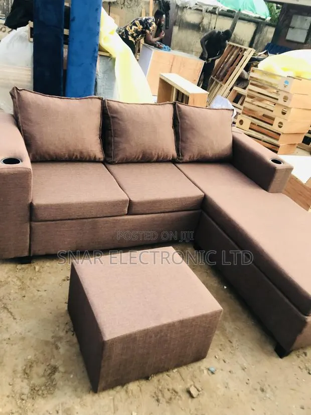Order Brown L Shape Sofas Plus Table · Photo 1