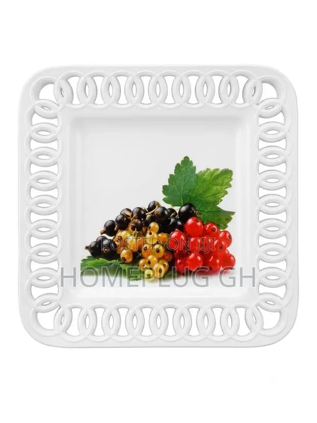 6pcs Plate Set - Square Lattice Design · Photo 1
