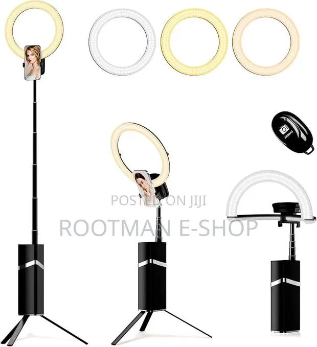 10inch Foldable Wireless Selfie Ring Light Tripod Portable Box Light · Photo 1
