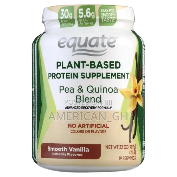Equate Smooth Vanilla Plant-Based Protein Supplement, 2 LBS · Photo 1