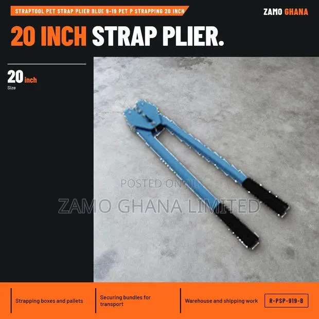 Straptool Pet Strap Plier Blue 9-19 Pet P Strapping 20 I - R-PSP-919-B · Photo 1
