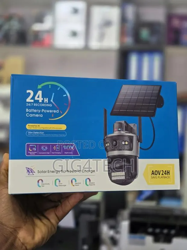 Aov 4g Solar-Powered 360° PTZ Smart Security Camera · Photo 1