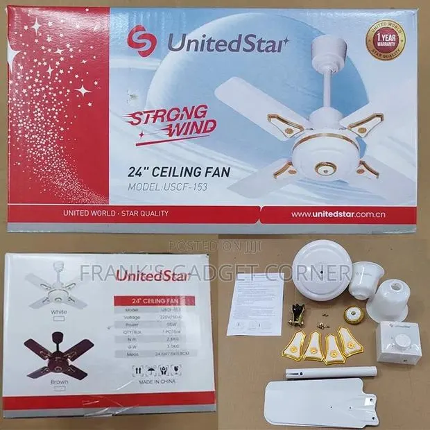 Unitedstar 24" Ceiling Fan · Photo 1