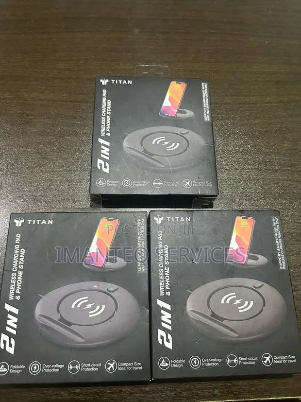 Titan 2-in-1 Wireless Charging Pad Phone Stand · Photo 1