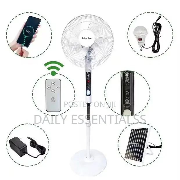 TNT Star Powerful Rechargeable Standing Fan With Timer
