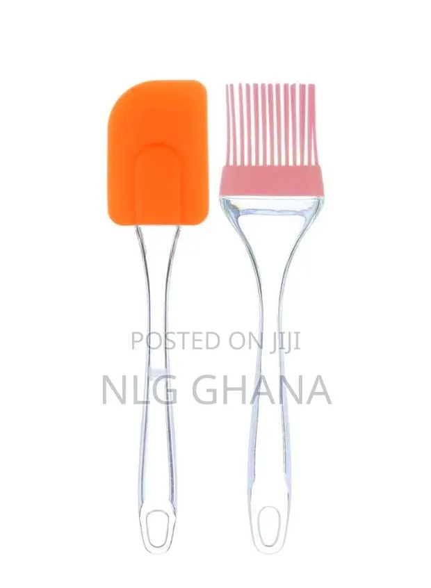 2 PCS Silicon Spatula and Brush (L7.9 X W1.96)Inch. Ghx2202 · Photo 1