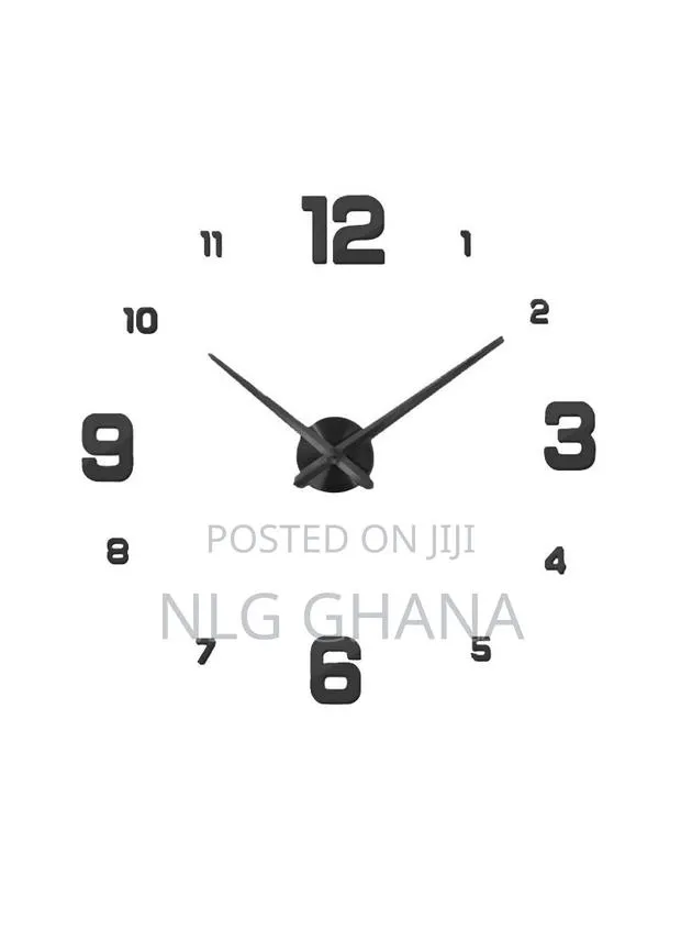 1m 3d Diy Modern Frameless Number Sticker Wall Clock · Photo 1