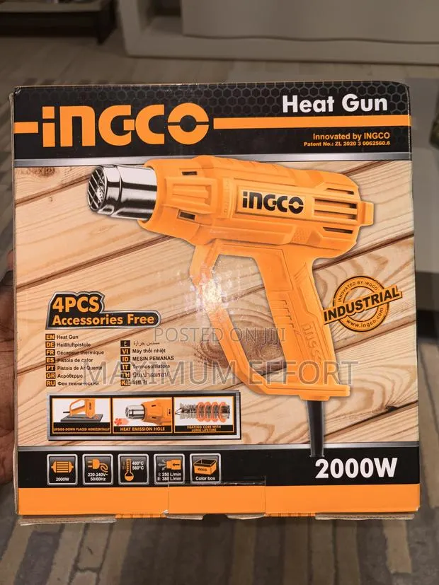 Powerful Industrial Heavy Duty Ingco Heat Gun With Accessories · Photo 1