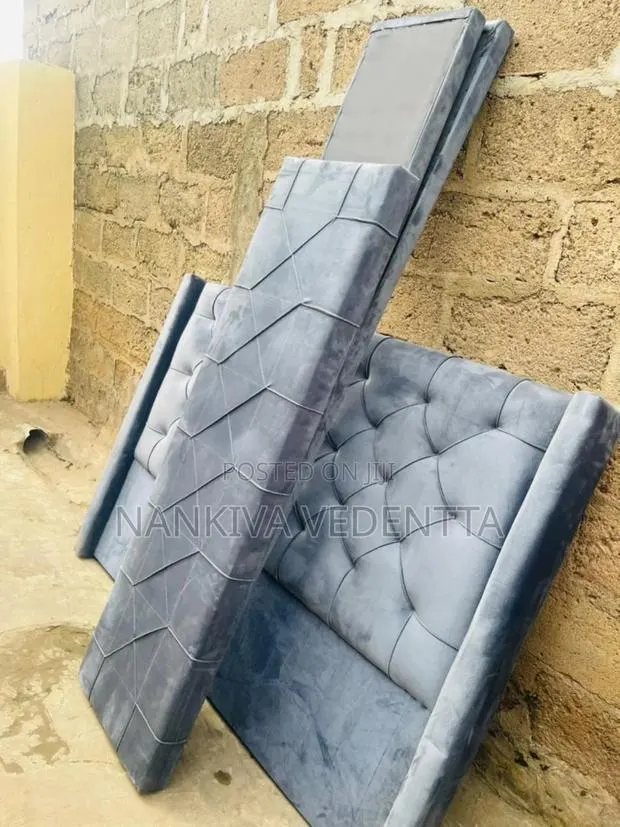 Ash Fabric Material Double Bedframe · Photo 1