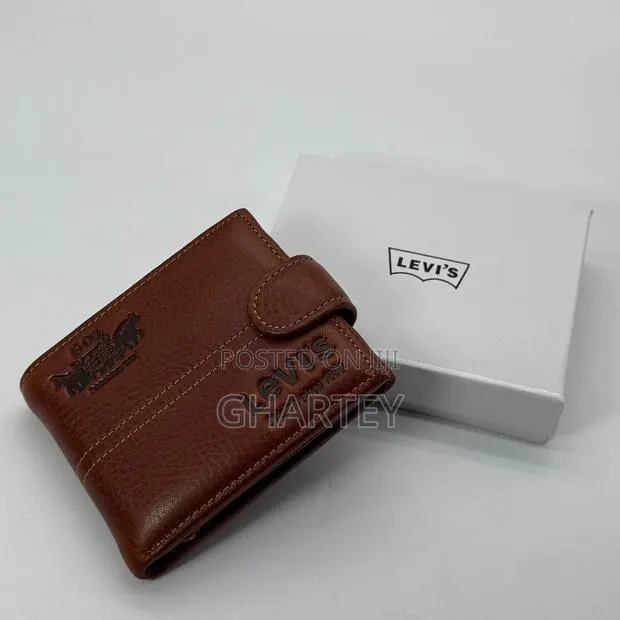 Levi’S Leather Pocket Wallet for Men -2colors Brown Black · Photo 1