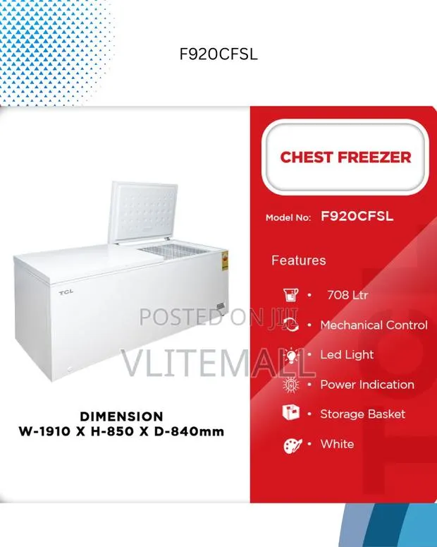 TCL Chest Freezer F920cfsl · Photo 1