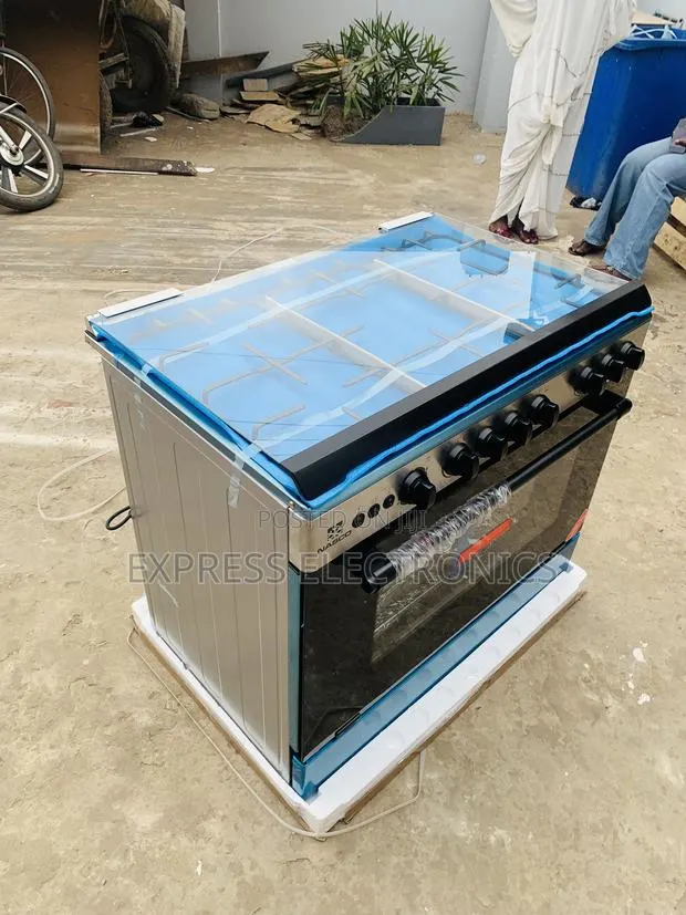 Grab the New Nasco Gas Cooker Oven Rotisserie 5burner 60/90 Sliver · Photo 1