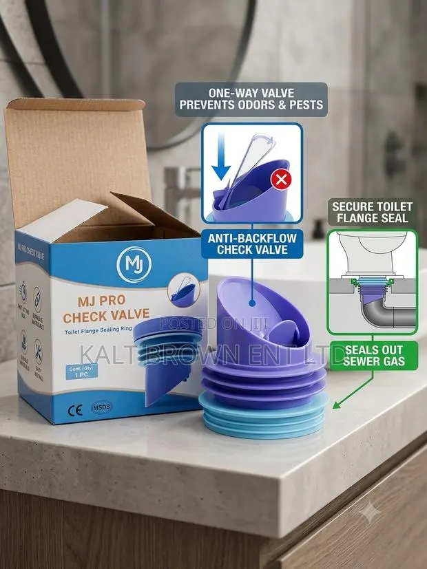 Heavy-Duty WC Non-Return Valve –Anti-Odor Toilet Flange Sealing Ring · Photo 1