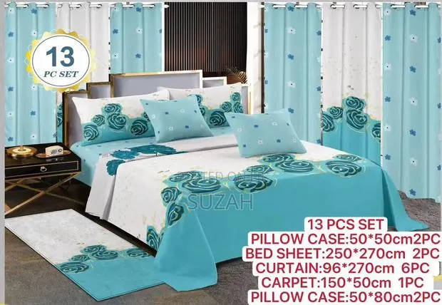 Pack of Bedside Mat, Bedsheets, Curtains,etc · Photo 1
