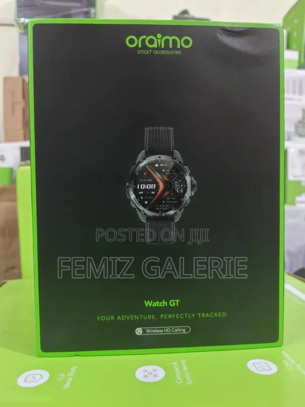 Oraimo Watch GT 1.43" AMOLED 3ATM GPS Smart Watch + 2 Straps · Photo 1