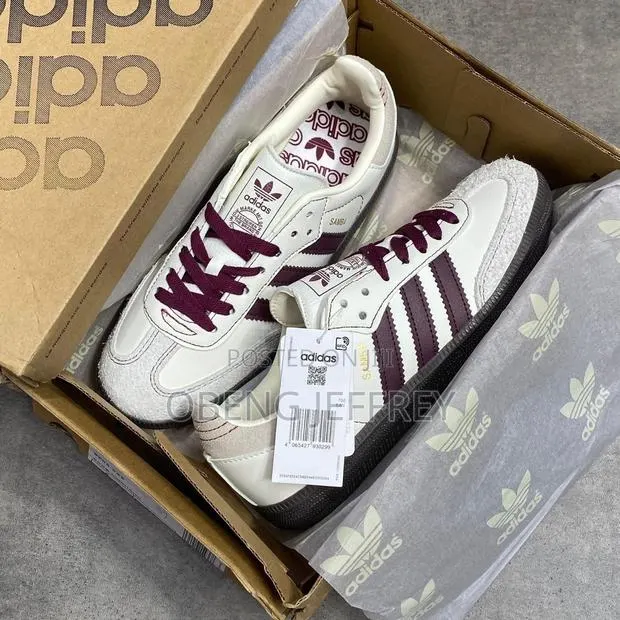 Original Adidas Samba OG White/Maroon · Photo 1