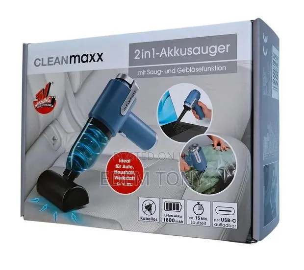 CLEANmaxx Cordless Handheld Vacuum Cleaner - Suction & Blower Function · Photo 1