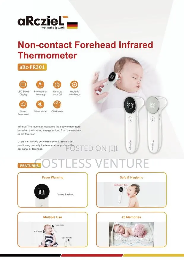 Arcziel Infrared Thermometer(forehead and Ear Dual Measurement) · Photo 1