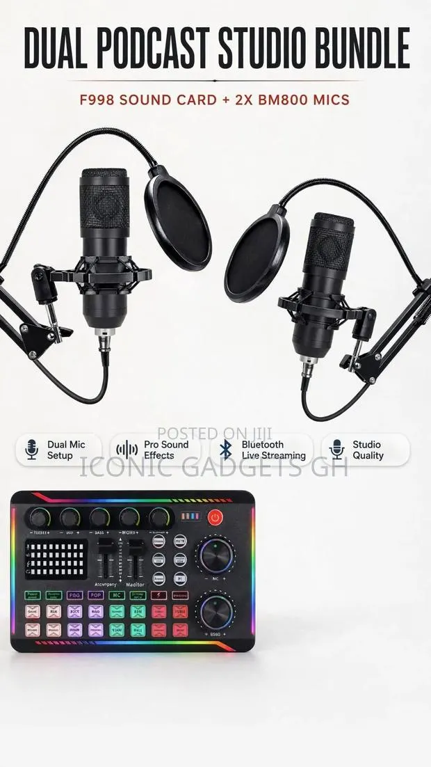 Dual Livestream Podcast Studio Bundle · Photo 1