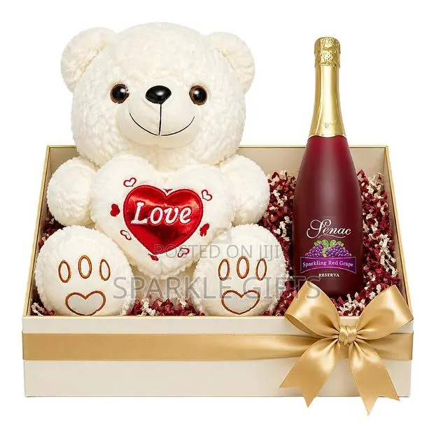 Sweet Teddy and Wine Gift for Her · Photo 1