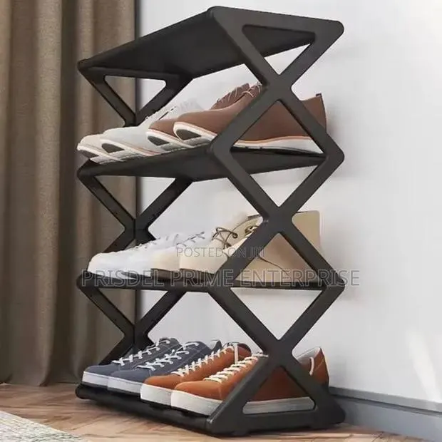 4 Tier Shoe Rack - Black · Photo 2