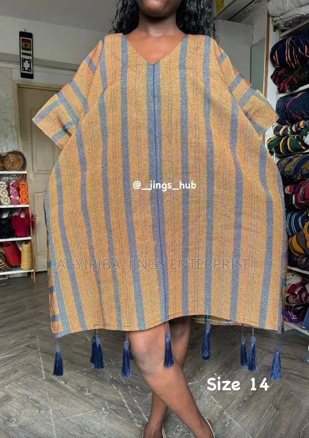 Brown and Blue Smock Dress · Photo 1