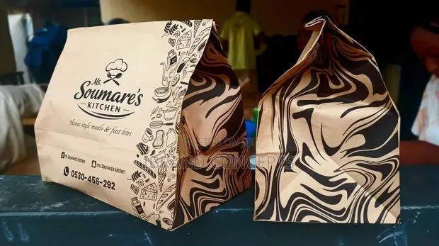 Brown Paper Bag for Food and Sharwama · Photo 1