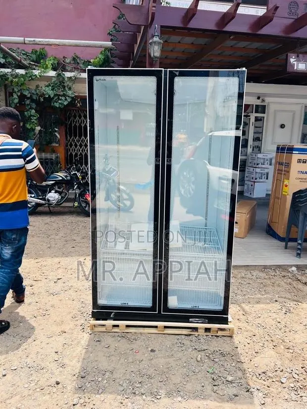 Unique Pearl 690Liters Side by Side Electric Fridge(Black)Glass · Photo 1
