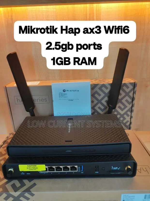 Mikrotik Hap Ax3 Wifi 6 Router Ram 1gb 1.8 GHZ Arm Cpu Advance on L009 · Photo 1
