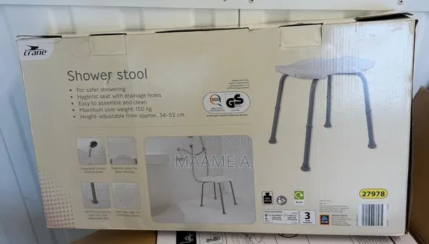 Shower Chair Height Adjustable Tub Seat Bathroom · Photo 1