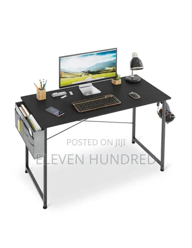 Computer Desk (Metal Base) Black · Photo 1