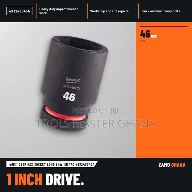 46Mm Deep Hex Socket Long SHW 1In 1Pc - · Photo 1
