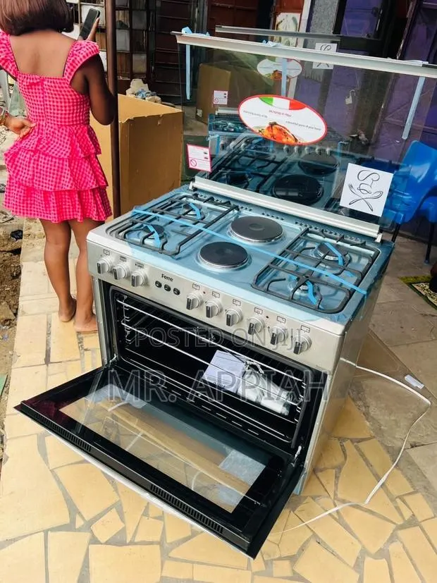 Fantastic Ferre 60x90cm Glass Lid 2 Electric + 4 Gas Cooker(Gray) · Photo 1