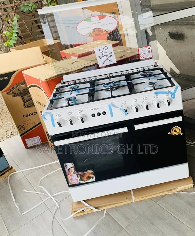 Lastest White Mediatech 5-Burner Gas Cooker With Oven, Grill · Photo 1