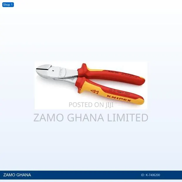 Diagonal Side Cutting Plier 200mm 1000v Chrome High Levera - K- · Photo 1