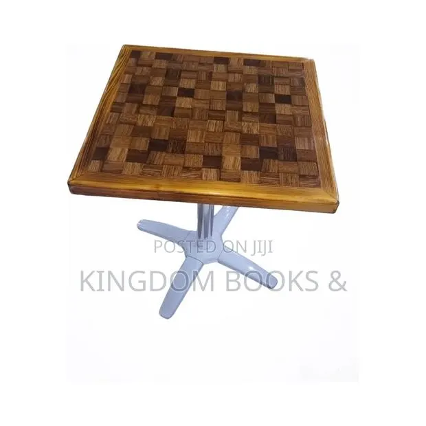 Modern Square Wooden Meeting / Café Table With Pedestal Base · Photo 1