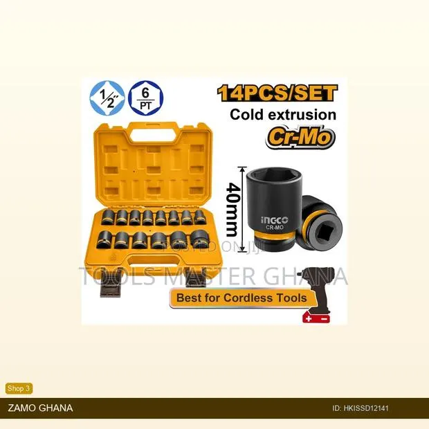 14 PCS 1/2"Dr. Impact Socket - Hkissd12141 · Photo 1