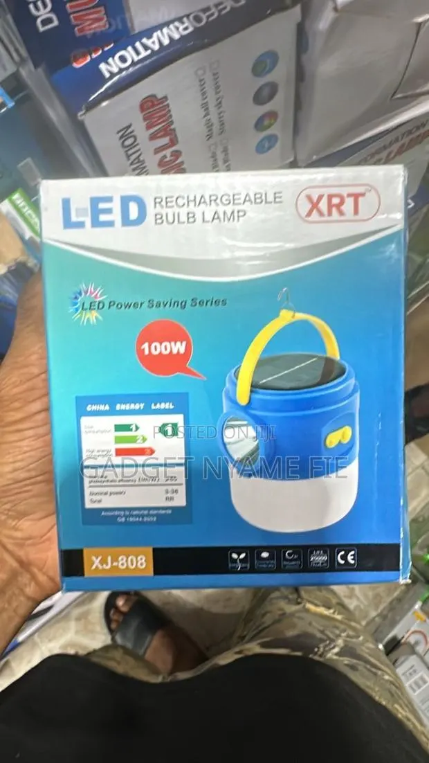 100 Watts Solar/Electricity Rechargeable Hanging Bulb/Lamp · Photo 1