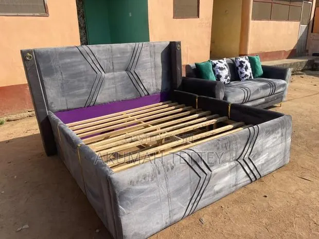 Queen Size Bed Frame With High Quality 3in One Sofa Chair · Photo 1