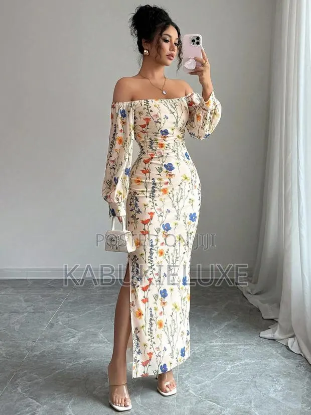 Maxi Tight Off-Shoulder Dress · Photo 1