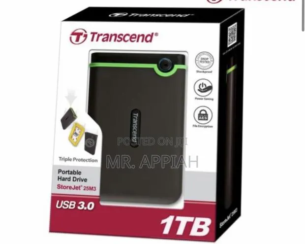 Authentic Transcend External Drive 1TB(Black) · Photo 1