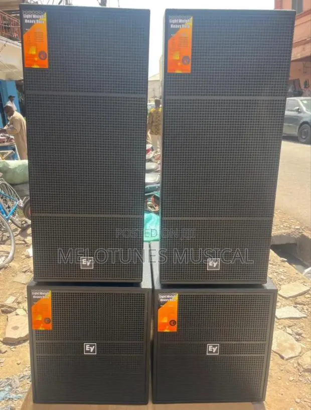 Ev Full Range and Ev Single Bass Setup With Amplifier Rack Set · Photo 1