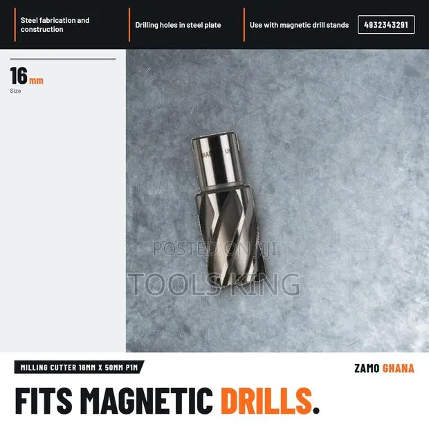 Milling Cutter 16Mm X 50Mm P1M - · Photo 1