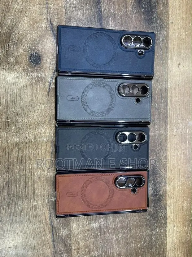 Luxury Leather Magnetic Kickstand Case 4 Samsung Galaxy Z Fold Series · Photo 1