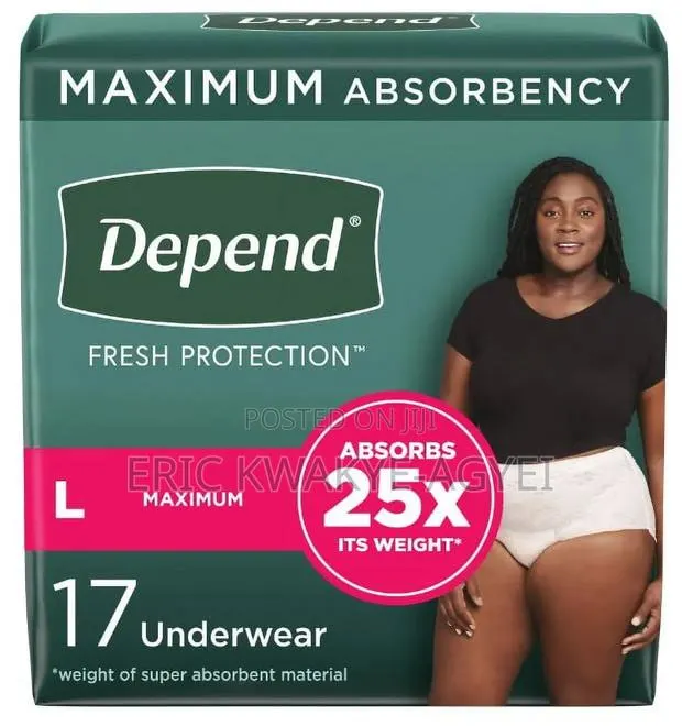 Depend Fit-Flex Incontinence Underwear for Women, Large, 17 Count · Photo 1