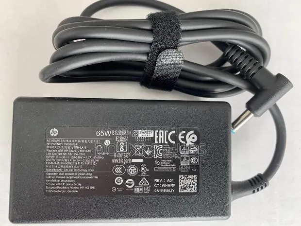 Genuine HP Blue Pin Power Adapter - 65watts · Photo 1