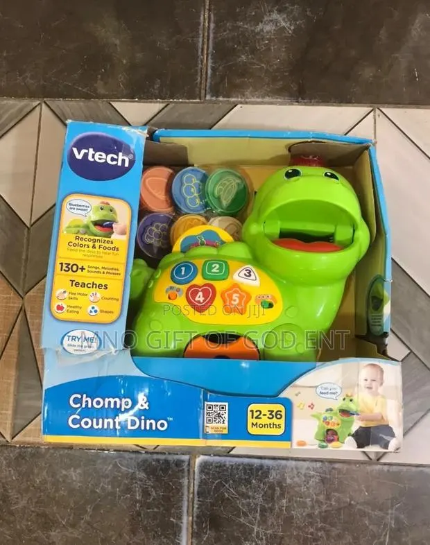 VTECH Chomp and Count Dino Green - NEW · Photo 1