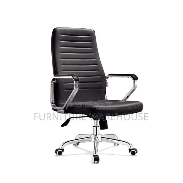 Ribbed Pu Leather Executive Office Chair · Photo 1